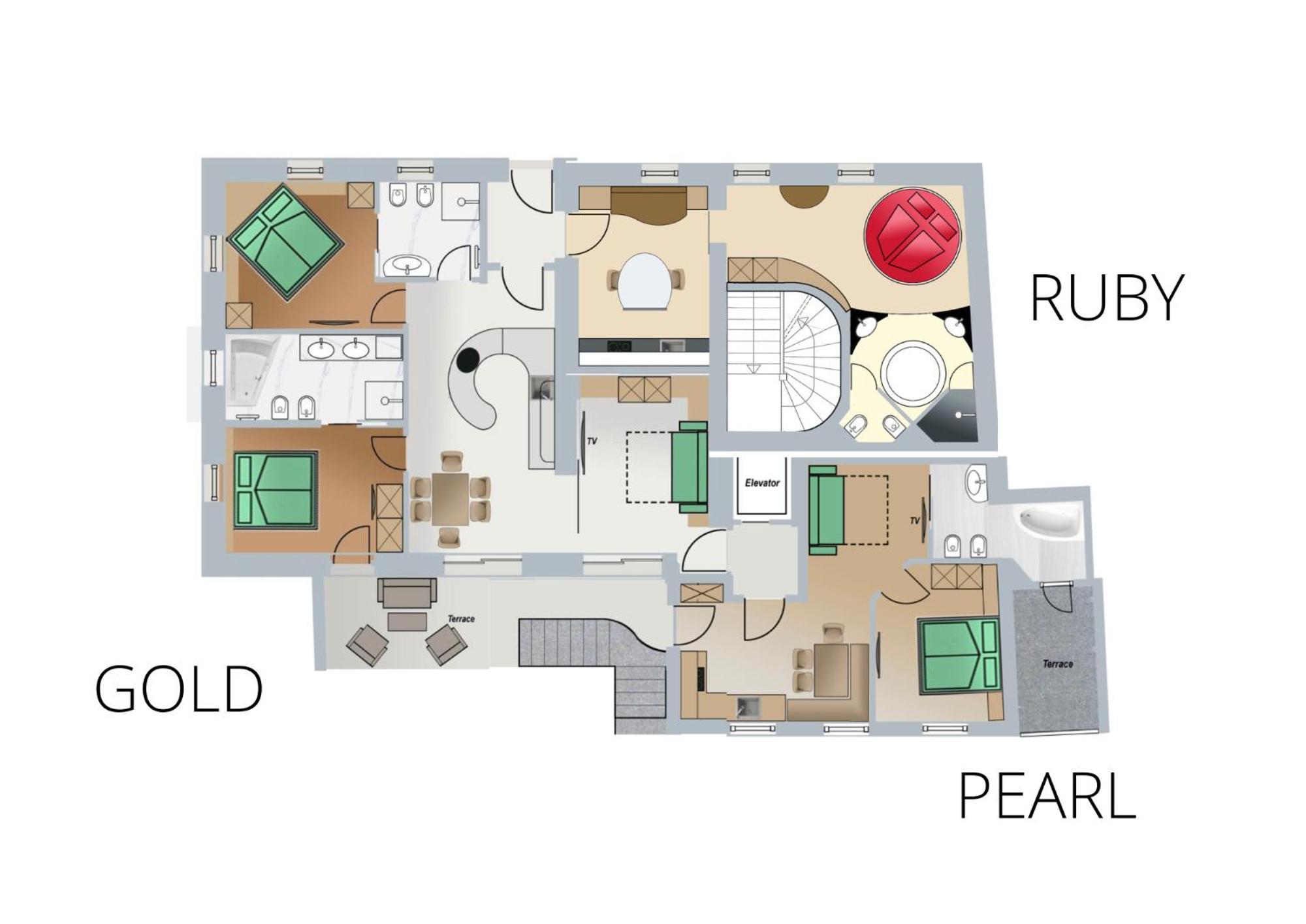 Apartments Villa Venezia Luxury أورتيسايْ الغرفة الصورة